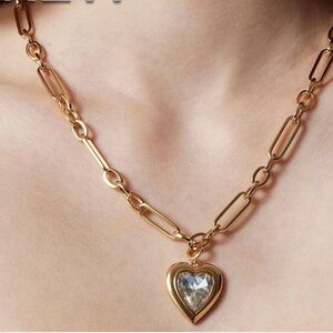 NWT- J Crew Crystal Hearth Pendant Necklace